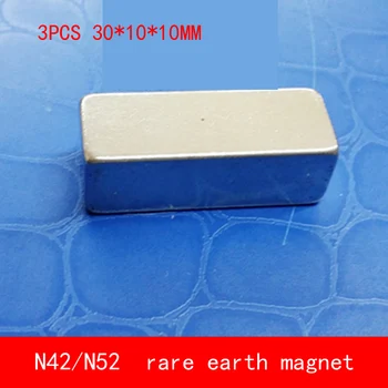 

3PCS 30*10*10mm permanent rare earth magnet N52 N42 block magnets 30X10X10MM