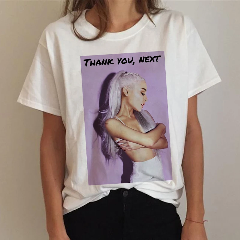 

Ariana Grande T Shirt Women 7 Rings Fashion Harajuku Thank U,Next Tshirt 90s Hip Hop Short Sleeve Ullzang T-shirt Top Tee Female