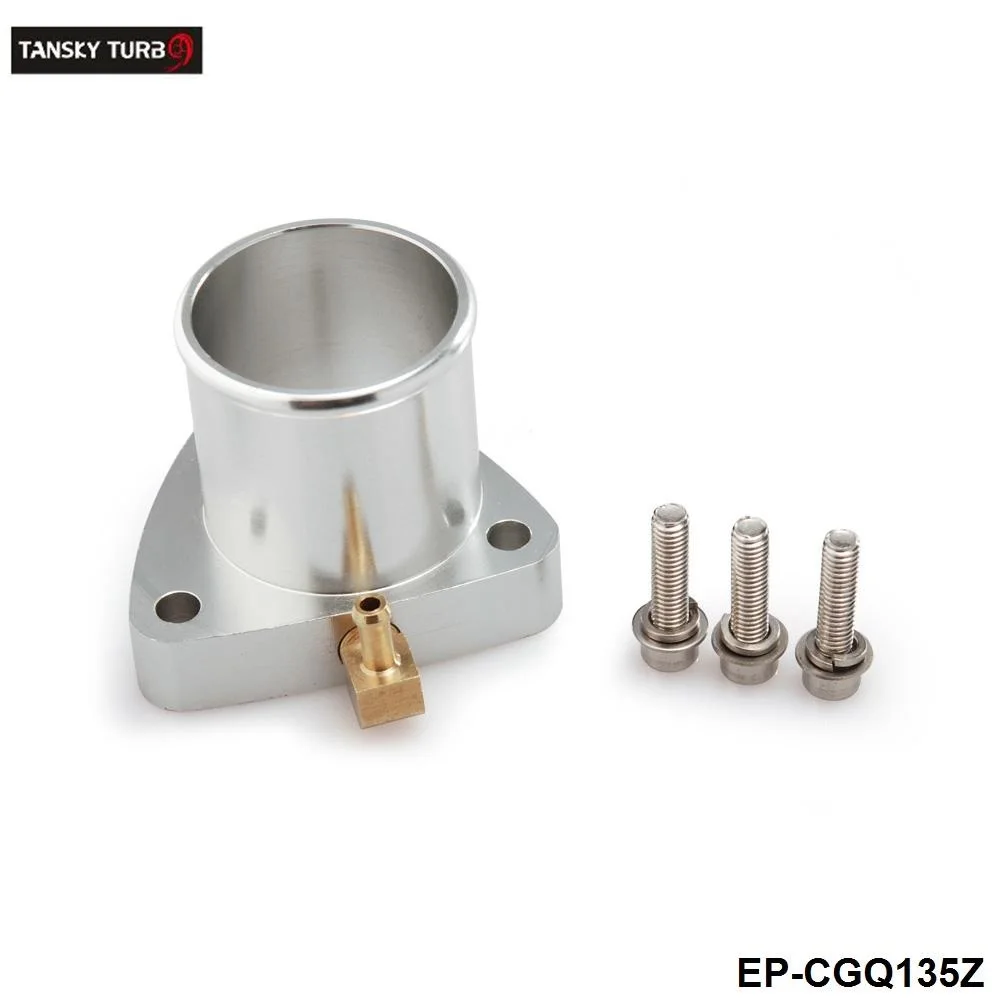 TANSKY -3 bolt Turbo outlet adapter For Garrett GT28R/GT25R/T25/GT28RS Compressor flange With Brass Fitting 90 degree EP-CGQ135Z