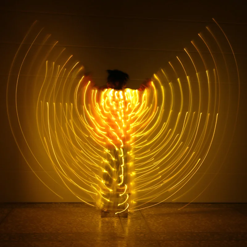 2018 Children LED Light Isis Wings Belly Dancing 360 Degree Egyptian Stage Performance New Arrival Kids LED Wings With Sticks