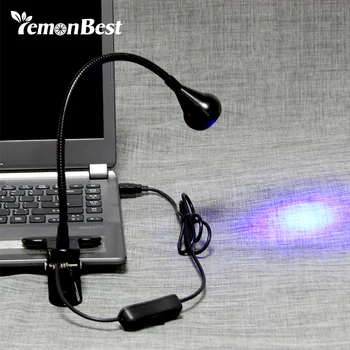 

LemonBest LED Blacklight LED Ultraviolet Lamp Curing Goose Neck Lamp with Clamp 360 Rotate for Flourescent Paint Colors