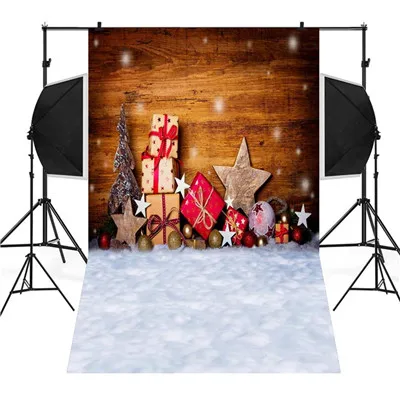 Christmas Backdrops Snow Vinyl 3x5FT Background Photography Studio Birthday party Home backdrops - Цвет: Multicolor2