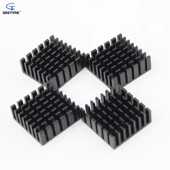 

Gdstime 500pcs Black 20mm 20x20x10mm Aluminium Heatsink Heat Sink For PC Computer RAM DDR IC Chip Cooling