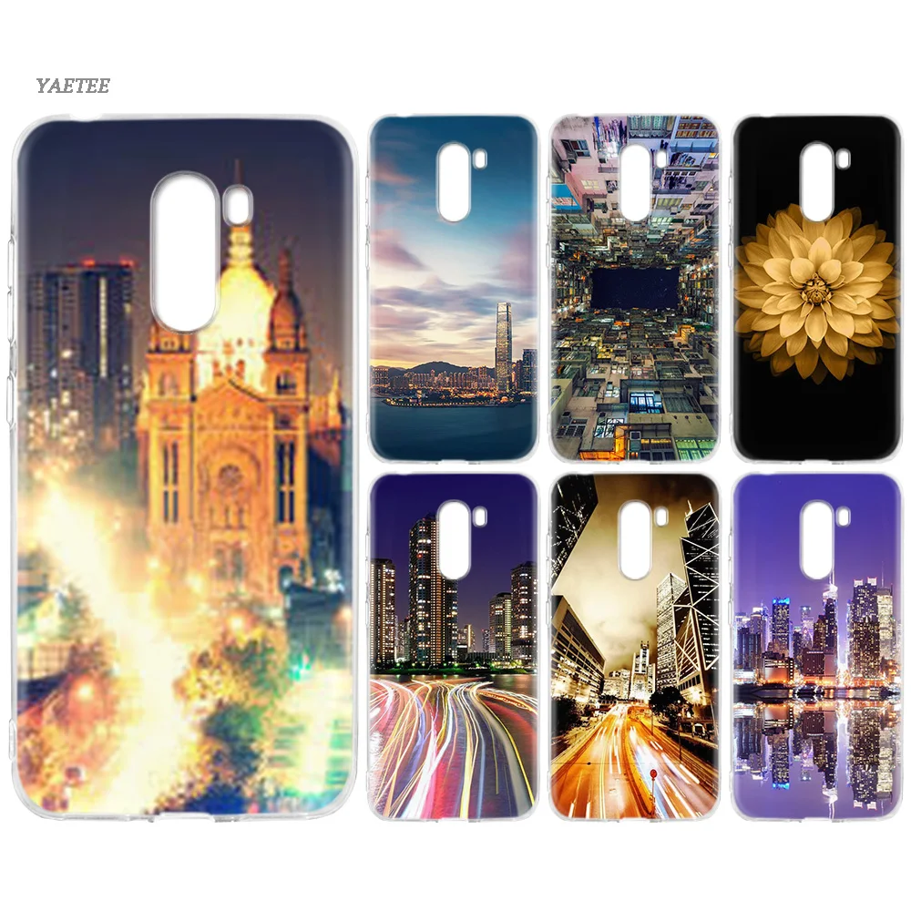 

Fundas Silicone Phone Case For Xiaomi Xiomi Pocophone F1 Mi 8 SE lite 6 5 6X A1 A2 lite Note 3 Play Cover Hong Kong Sunset Skysc