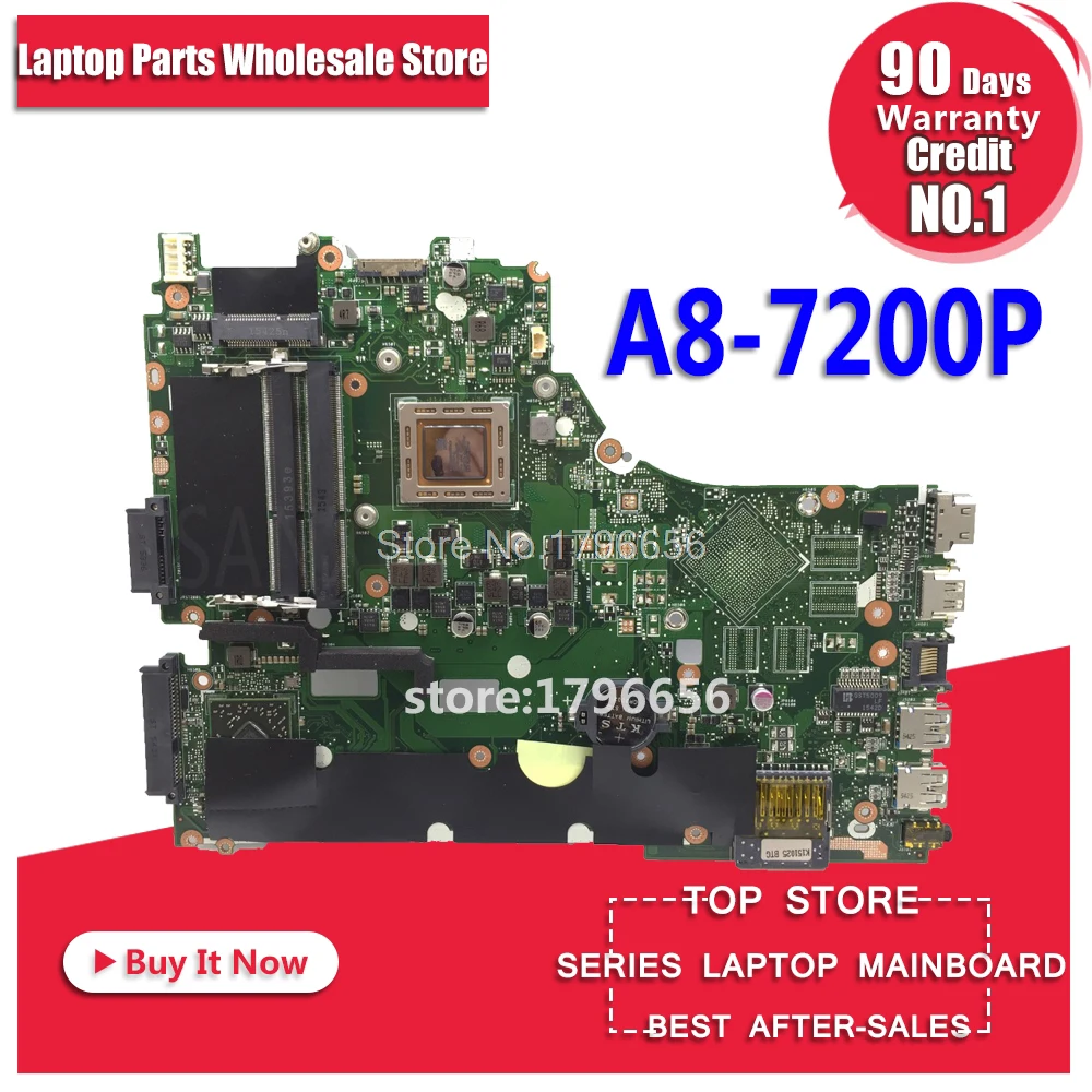 

X550ZA Motherboard A8-7200 For ASUS X550Z X550 K550Z X555Z VM590Z laptop Motherboard X550ZE Mainboard X550ZA Motherboard test ok