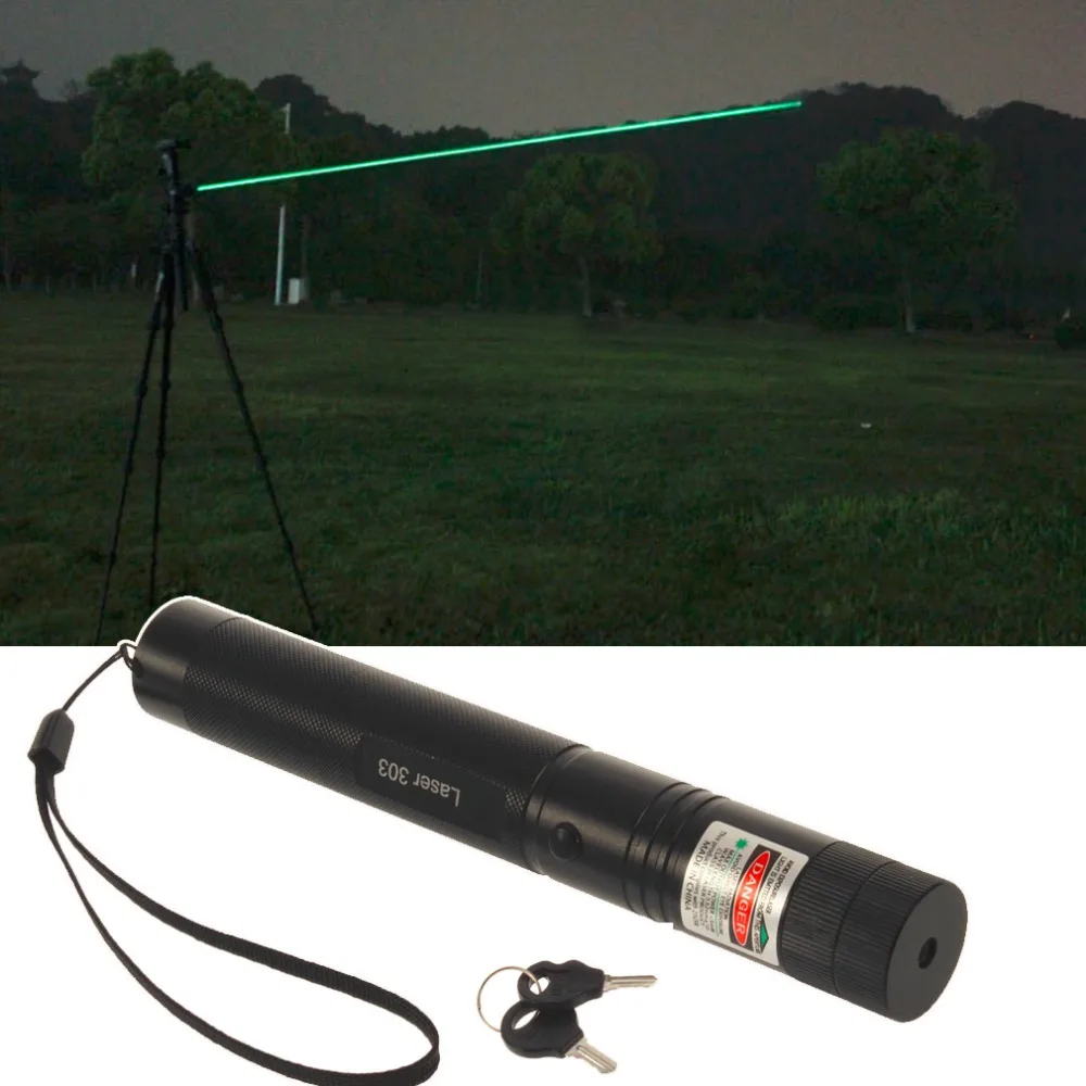 Powerful-Green-Laser-Pointer-532nm-5mW-303-Laser-Pen-Adjustable-Focus-Burning-Match-Beam-Lazer-Pointer