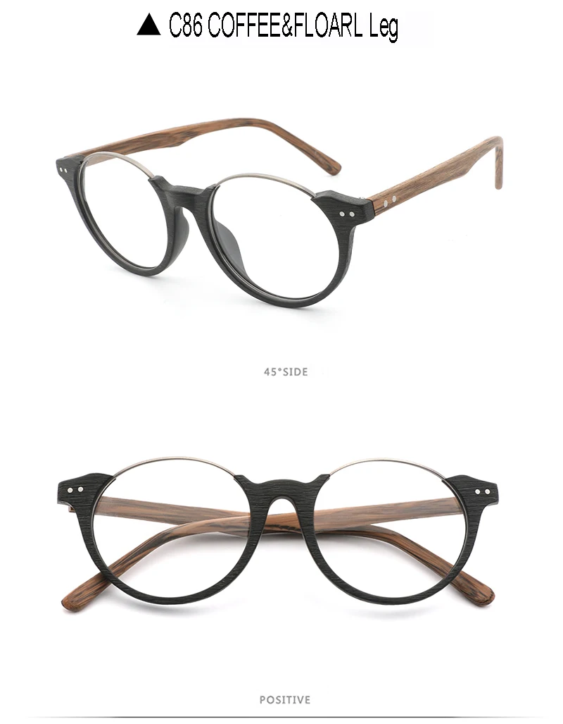 Мужские и женские деревянные простые очки, очки для близорукости, деревянная оправа, солнцезащитные очки с прозрачными линзами