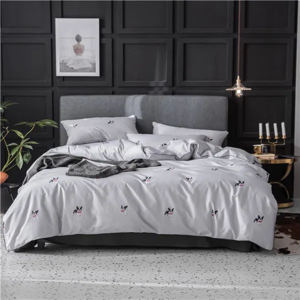 Хлопок двойной queen King size постельное белье набор лист простыня с печатным рисунком наволочка пододеяльник постельное белье набор - Цвет: style4