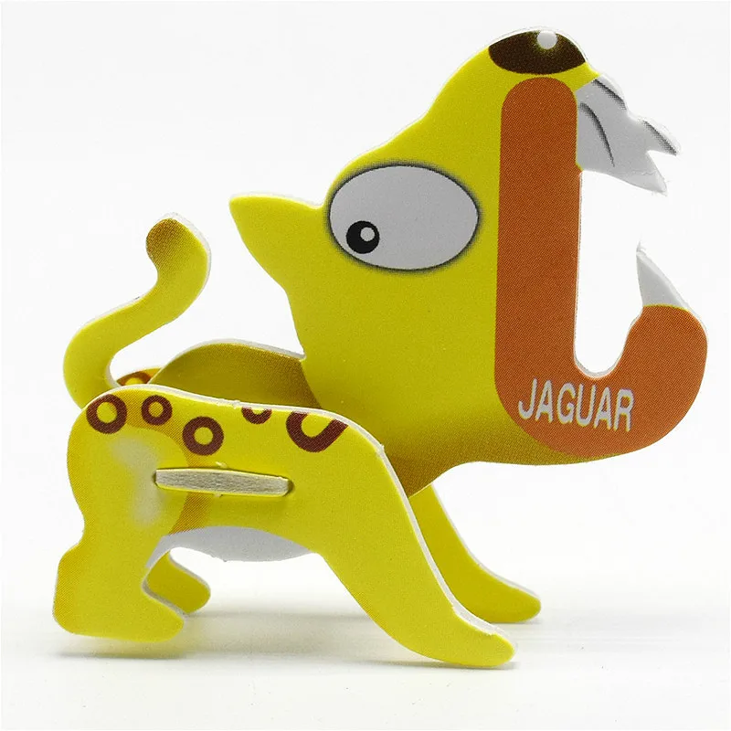 DIY 3d Lovely Dog Puzzle Paper Dimensional Model Assembled Brain Teaser Learning Educational Games Toys for Children Jigsaw Toys