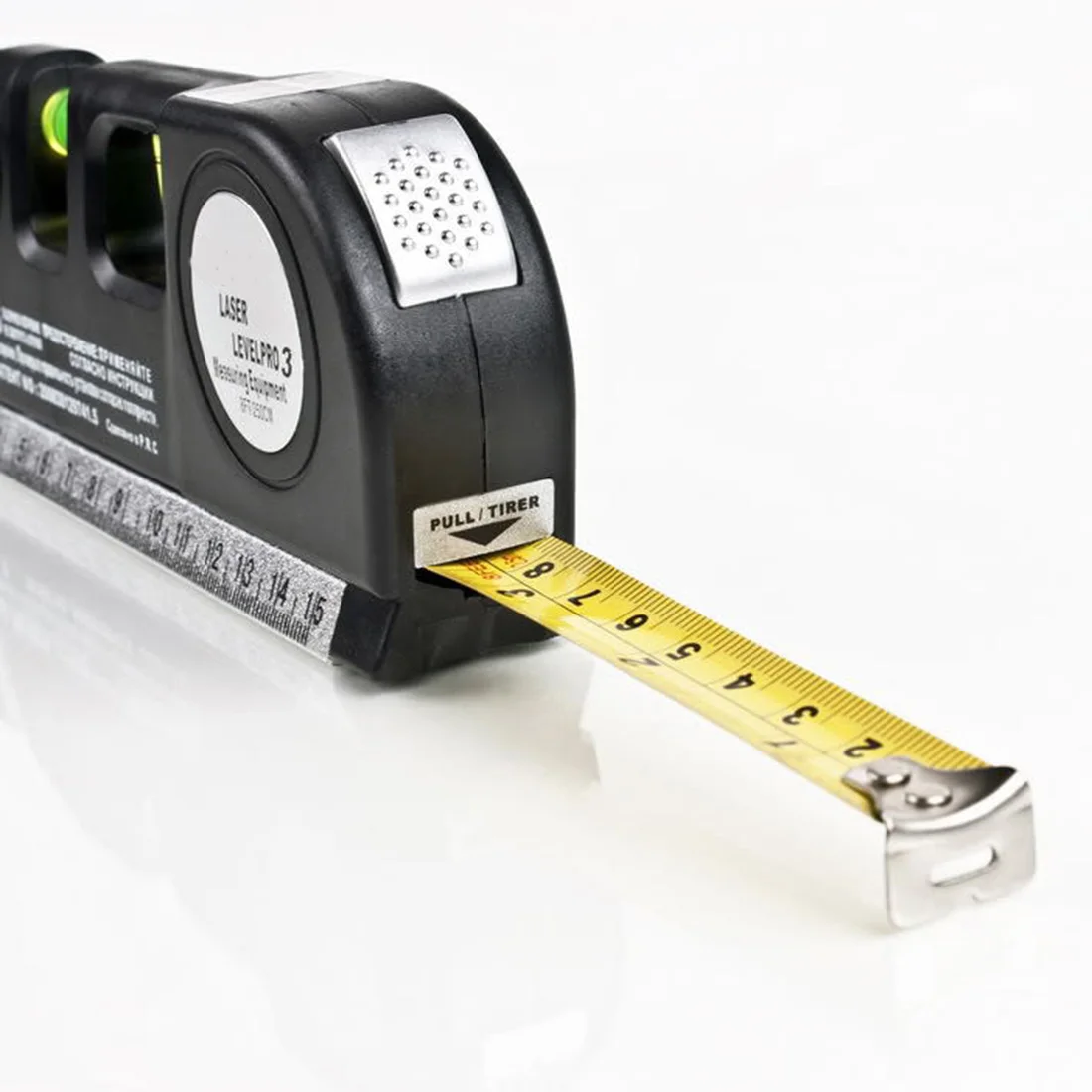 

Laser Level Horizon Vertical Measure Multipurpose Measure Level Laser Tape 8FT Aligner Bubbles Ruler Tool