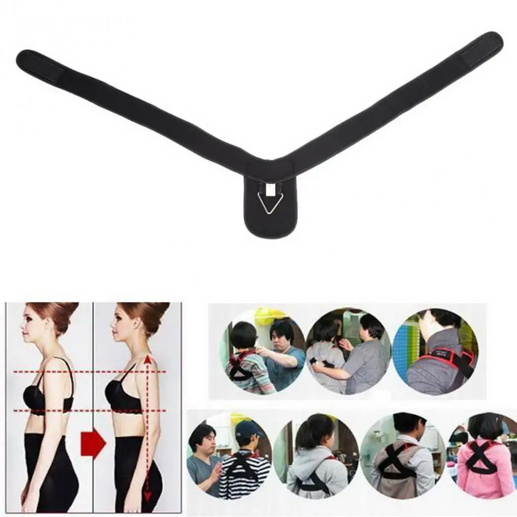 

Posture Correction Spine Back Posture Corrector Humpback Correction Belt Fastening Tape Black, Nude