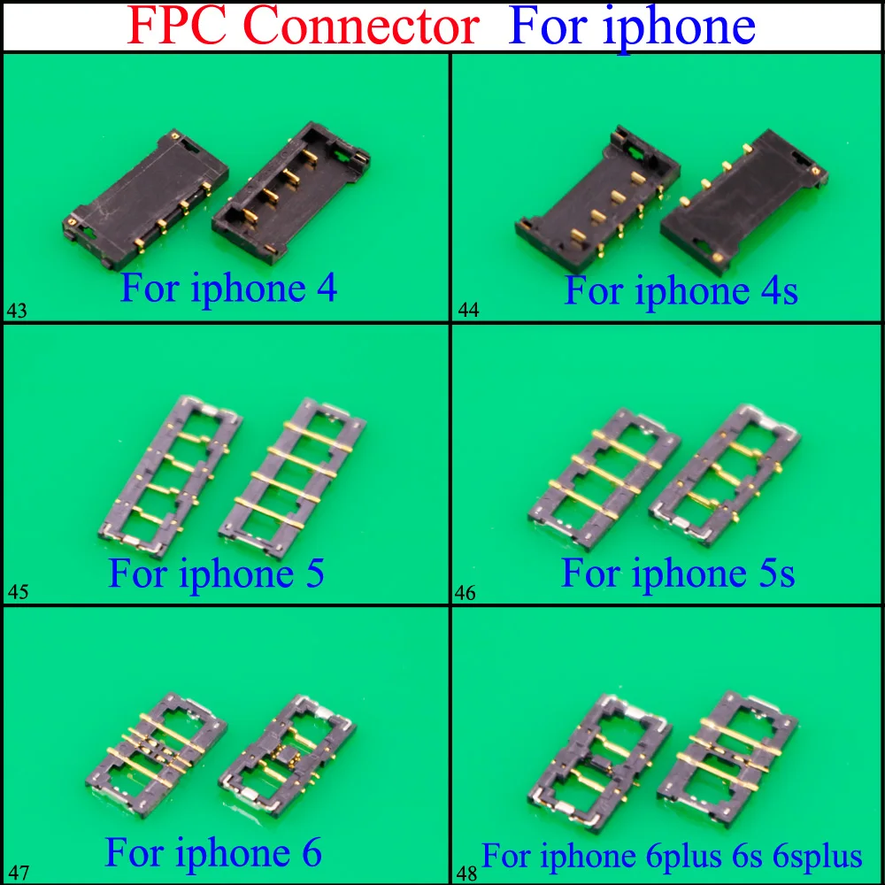 Внутренняя штепсельная Вилка для аккумулятора iphone 4 5 6 6s 6plus plus разъем FPC держатель