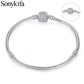 

BRACE CODE 10 Style Dropshipping 3mm Diameter 17-21cm Silver Color Diy Snake Chain Fine Charm Bracelets For Women Jewelry Gifts