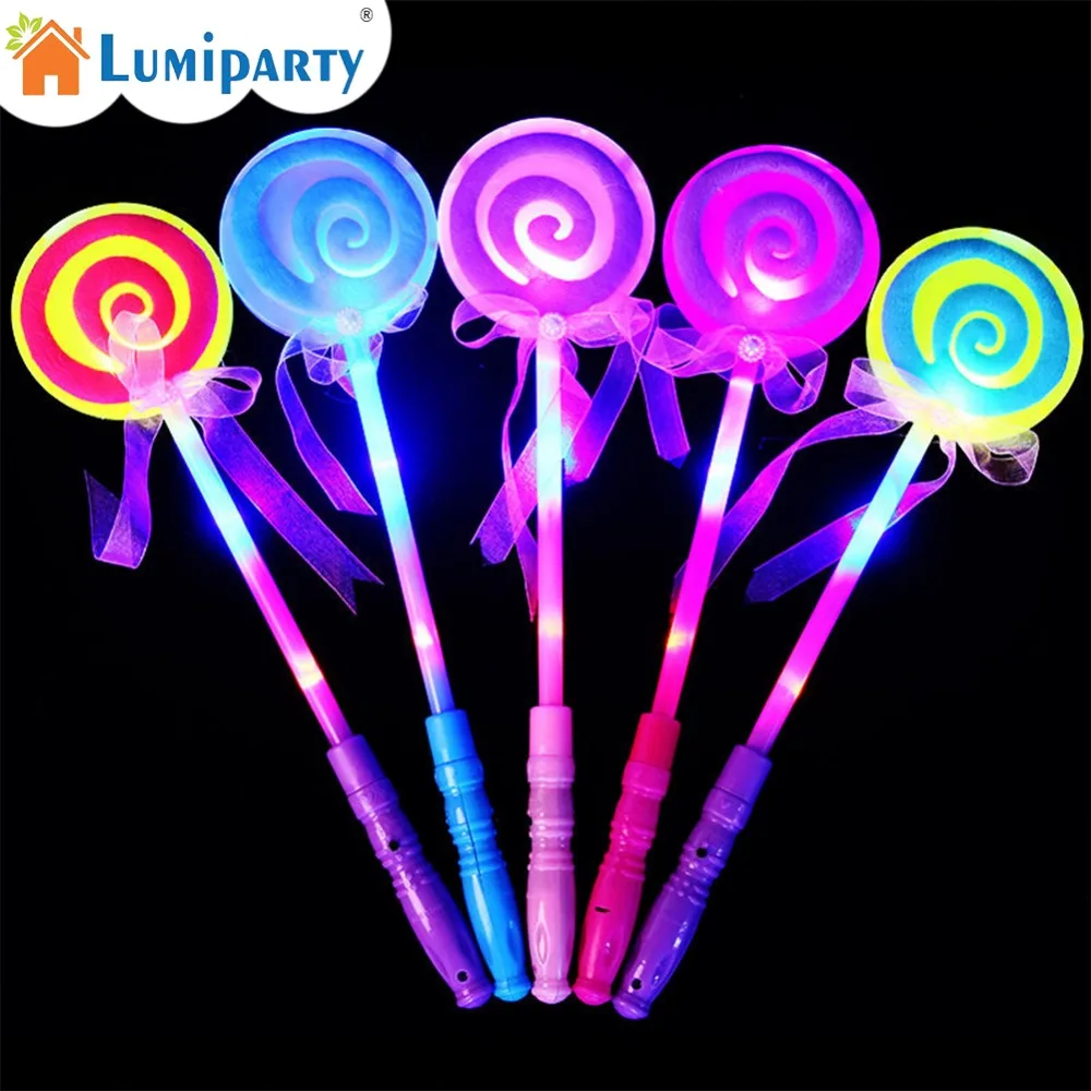 Adeeing 1Pcs LED Lollipop Flashing Sticks Night Light Kids Baby Glowing