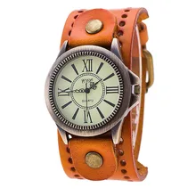 men watch unique CCQ Luxury Br Vintage Leather Watch Men Women Wristwatch Ladies Dress Quartz Watch relogio clock P*21