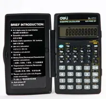 Deli Office Calculator Scientific 1711 Large Screen 56 Functions Shatterproof For Students Hot sell Free Shipping