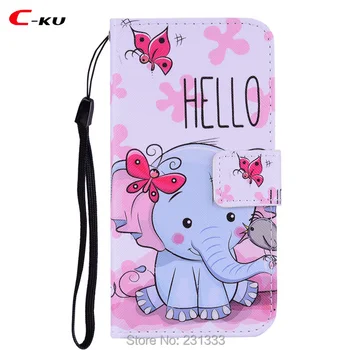 

C-ku Cartoon Wallet Leather Pouch Case For Samsung Galaxy J4 J6 A8 2018 S5 S6 S7 Edge S8 S9 Plus Stand ID Card Skin Cover 100pcs