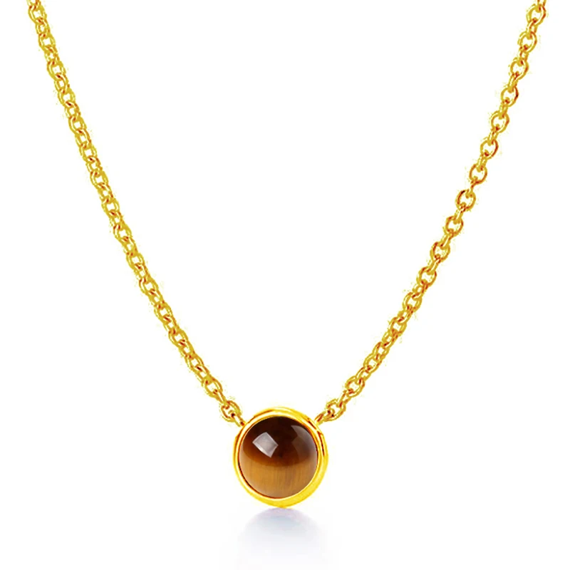 

Quartz Crystal Natural Yellow Tiger Eyes Pendant Necklaces 2016 spring handmade Cabochon by the Yard tiny Jewelry wholesale 2017
