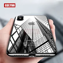 

GULYNN Luxury Fashion Plating Shining Phone Case For iPhone X 8 7 6 Plus Ultra Thin Soft TPU Case Cover For iPhone 8 7 6s Case