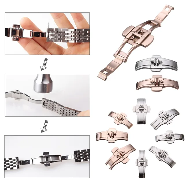 Watch Accessories Butterfly Folding Clasp Buckle Tungsten Steel