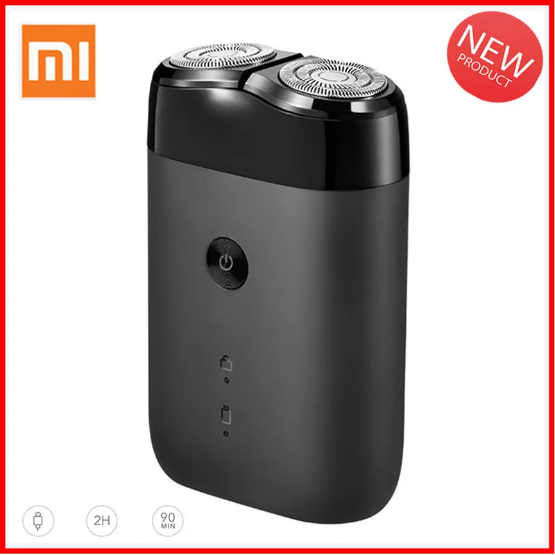 Pаспродажа Xiaomi Mijia MSX201 электробритва для мужчин вращающаяся двойная режущая головка Водонепроницаемая перезаряжаемая бритва с USB бритвенный станок дл...