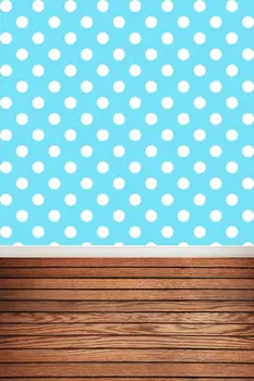 

{Custom size} studio Photography studio Senior Vinyl Background Digital Screen blue dots with floor Backdrops N-001