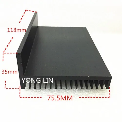 

2pcs Power controller heat sink75.5*35-118mm/ controller heatsink / industrial switching power supply box heat sink/