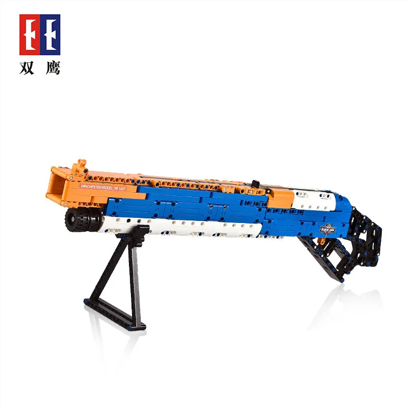 

CaDA Building Block Gun 506PCS Winchester Model M 1887 Bulletable Shotguns Guns Military Series Bricks Technic C81004