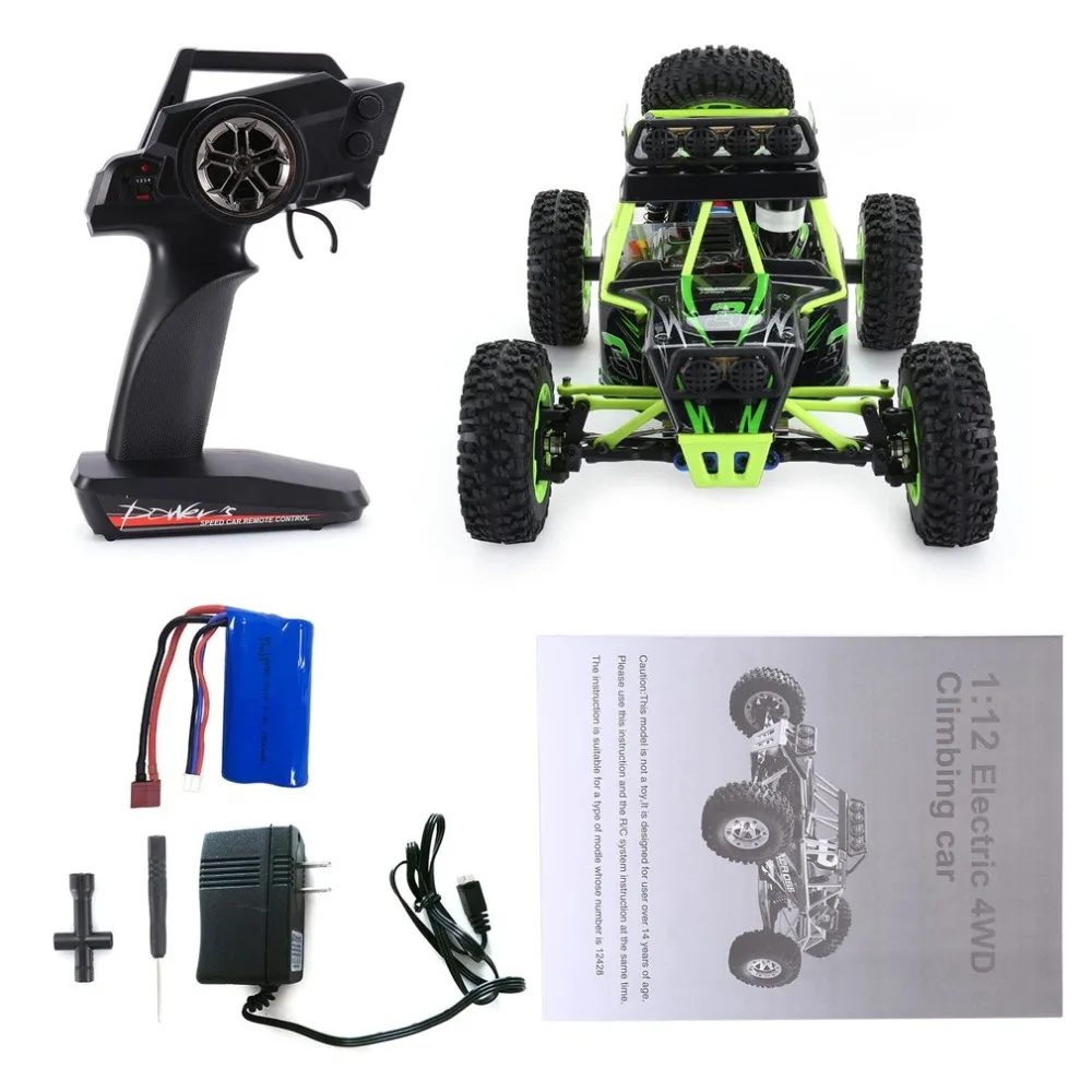 Оригинальные игрушки Wltoys 12428 RC скалолазание игрушки 1/12 Масштаб 2,4 г 4WD автомобиль с дистанционным управлением 50 км/ч высокая скорость RC автомобиль внедорожник подарок - Цвет: Красный