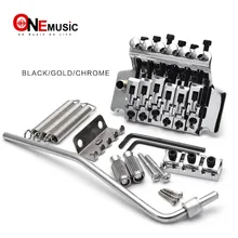 Тремоло мост 6 струн двойной замок тремоло система для электрогитары черный/золотой/хром