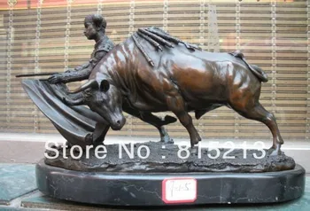 

bi00250 100% Bronze Marble statue Art Classic Matador Torero Spanish Matador Sculpture