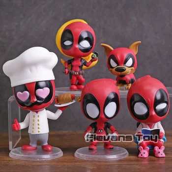 

Hot Toys Cosbaby Chef Lounging Lady Deadpool Dogpool Kidpool Headpool PVC Action Figure Collectible Model Toy