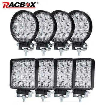 

4 Inch 42 48W Offroad LED Work Light Spotlight Flood Spot Beam Drive Lamp for JEEP UAZ 4x4 Car 4WD Boat SUV ATV Truck Motorcycle
