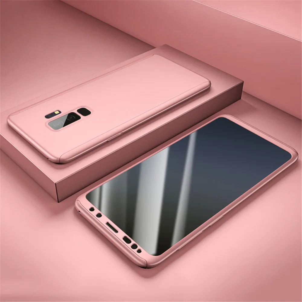 

360 Full Protection Case For SAMSUNG S6 edge S7 edge S8 PLUS S6 edge plus note8 note9 Cover Luxury Slim Hard PC Shockproof Armor