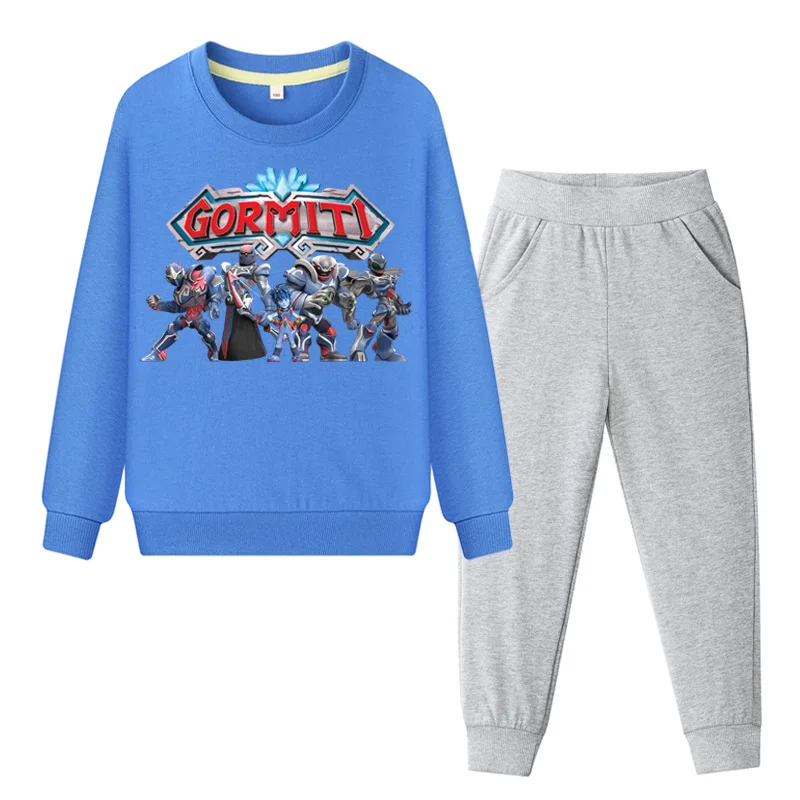 Kids Spring Outdoor Sports Tracksuits Boys Hoodies+Pant Suits Girls Pink Coat Clothing Sets Children Gormiti Clothes Set DY106 (2)