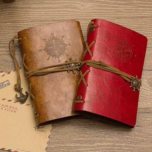 

Retro Anchor Faux Leather Cover Notebook Journal Diary Blank String Nautical