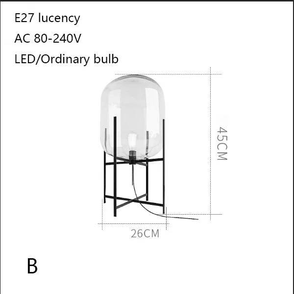 Современный европейский стиль уникальный, стеклянный пол свет E27 220 V светодиодный Роскошный блеск Торшер для спальни гостиной прихожей для кабинета отеля - Цвет абажура: B