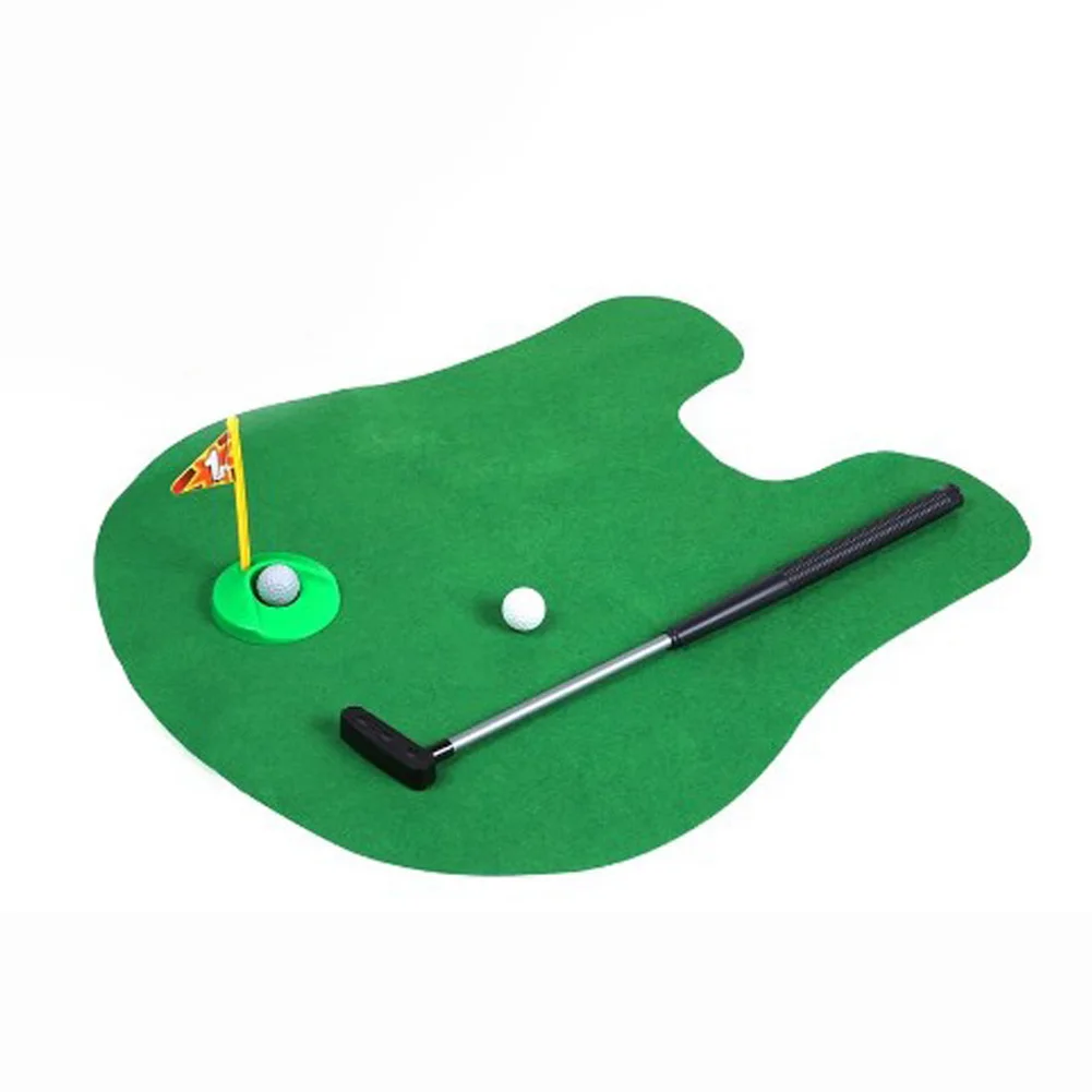Golf Game Mini Toilet Golf Putting Green Novelty Game Toy Gift For Men and Women
