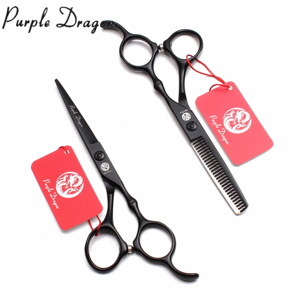 

5.5" 6" Stainless Black Groomer Scissors Professional Grooming Scissors Cutting Scissors Thinning Shears Hair Scissors Set Z9030