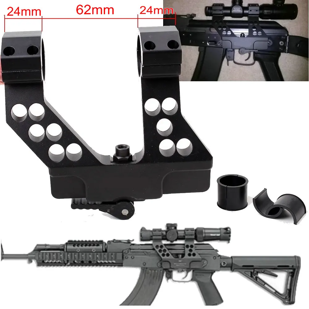 جديد الصيد سريعة فصل ak جانب السكة نطاق جبل مع متكاملة 1 بوصة 25 ملليمتر/30 ملليمتر الدائري ل ak47 أسود شحن مجاني