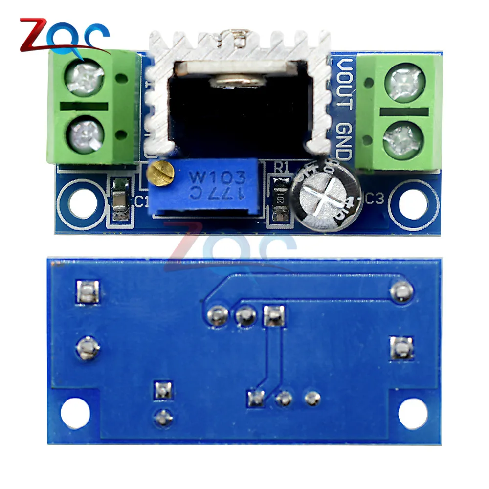 LM317 регулируемый регулятор напряжения Линейный источник питания LM317 DC-DC 4,2-40 В до 1,2-37 в понижающий преобразователь