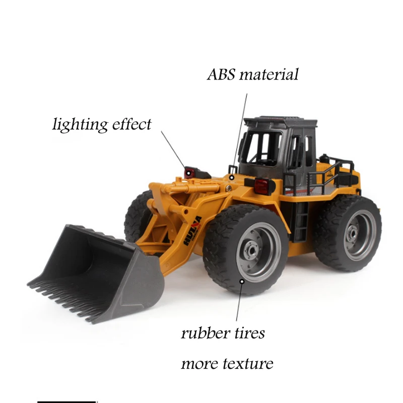 RC грузовик лопатка из сплава погрузчик 6CH 4WD колесный погрузчик металлический бульдозер с дистанционным управлением строительная техника для детей хобби игрушки подарки