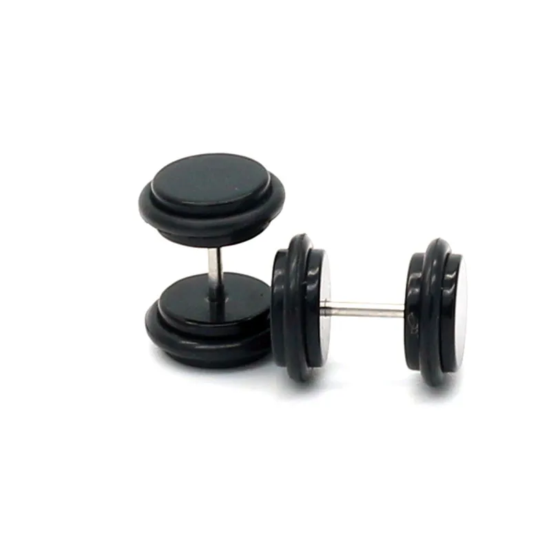 SEL01 Acrylic Screw-back Round Stud Earrings For Men 316l Stainless Steel Earring Good Quality Jewelry | Украшения и аксессуары