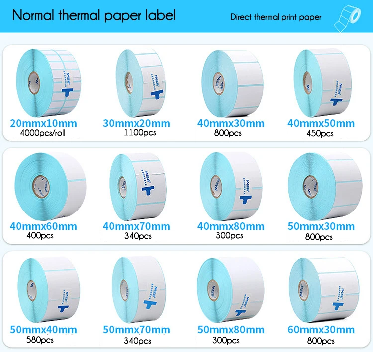 

20-50MM WIDTH Direct print thermal paper label cheap price sticker paper in roll
