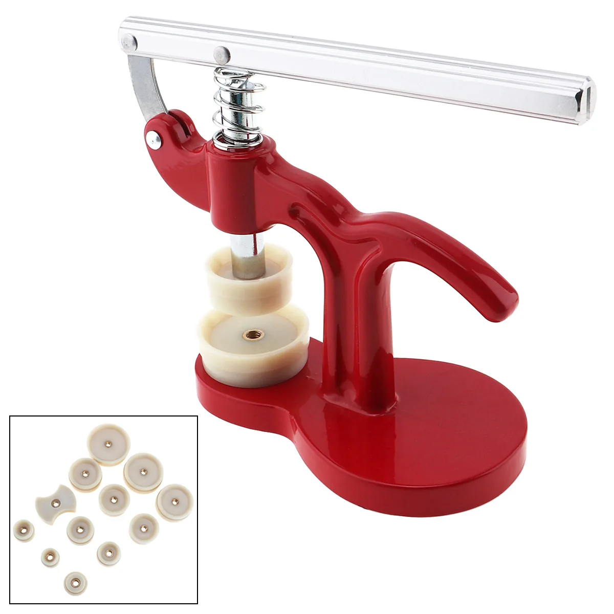 

13 In 1 Precision Capping Machine Watch Repair Tool Set with Replaceable Back Cover and Press Rod for Change Watch Battery