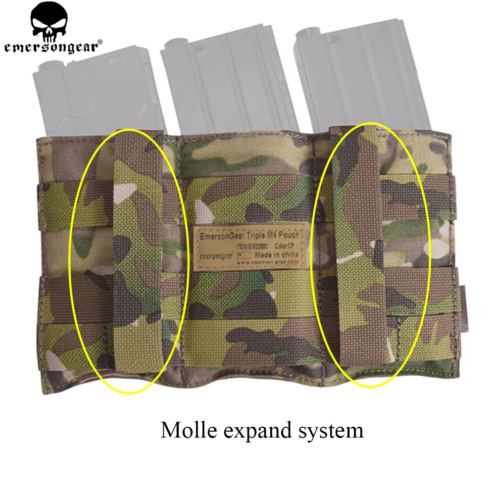 Сумка EMERSON GEAR Triple M4 Mag тактический Молл сумка для журналов с быстрой загрузкой