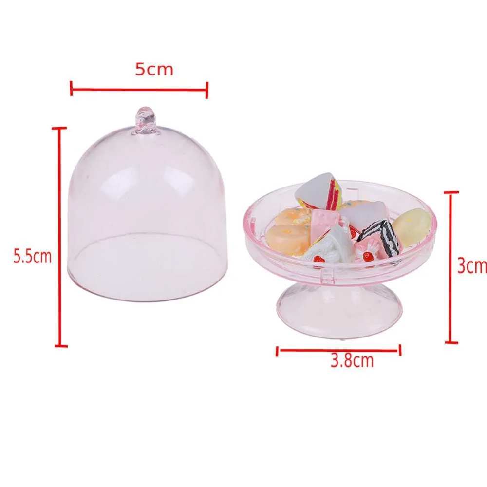 3D Miniature Food DIY Craft For Dollhouse Mini Dessert Pan Cake Stand Fruit Tray Doll Kitchen Toys 6