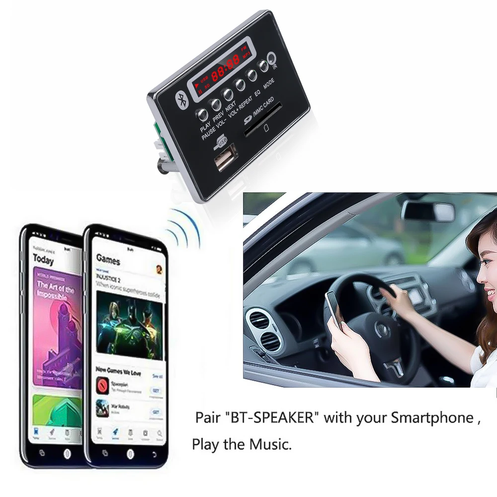 Bluetooth Audio Adapter Car MP3 Player Audio Module