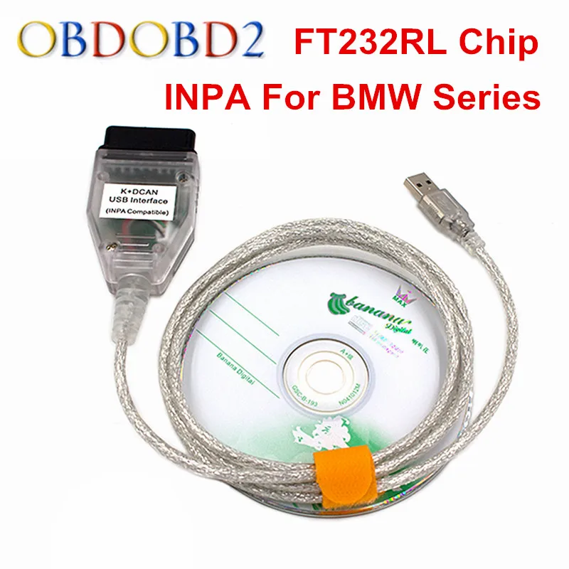 Online Newest FT232RL For BMW INPA K+CAN Interface INPA K DCAN USB For BMW Inpa for BMW 20pin Free Shipping