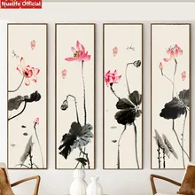 40 см x 120 см Рисунок тушью Лотос стеклянная матовая наклейка для дома и учебы для ванной раздвижной шкаф раздвижные двери ПВХ оконная пленка